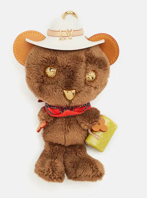 Louis Vuitton Louis Bear Western Bag Charm Multicolor Faux Fur and Leather