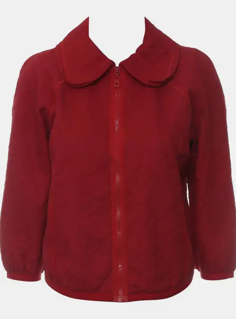 Louis Vuitton Red Polyamide, Cotton Zip-Up Top S