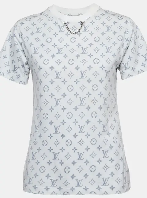 Louis Vuitton White Monogram Jersey T-Shirt XS