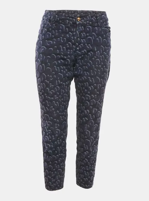 Louis Vuitton Blue Jacquard Denim Jeans M Waist 30"