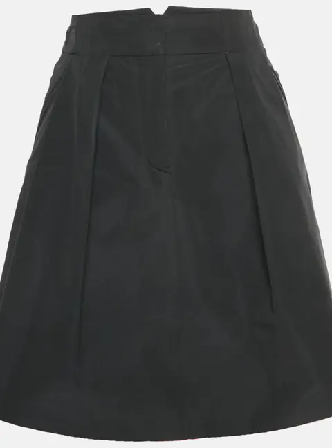 Louis Vuitton Black Silk Blend Pleated Mini Skirt M