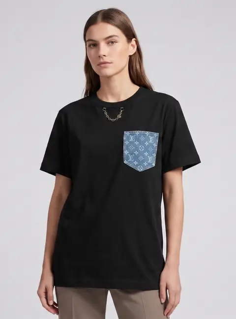 Louis Vuitton Black Cotton Short Sleeve T-Shirt XL