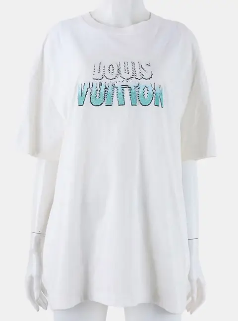 Louis Vuitton White Cotton short sleeves Size L