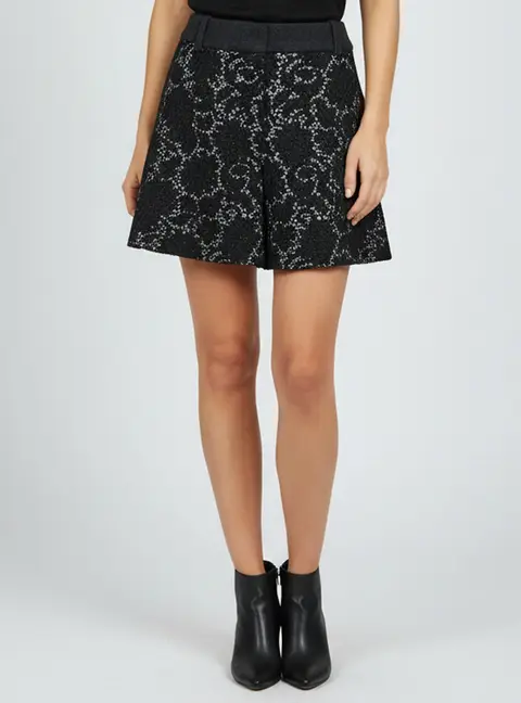Louis Vuitton Black Felt and Jacquard Wool Regular Shorts L