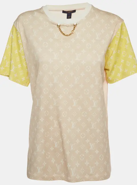 Louis Vuitton Multicolor Monogram Jersey Crew Neck T-Shirt L