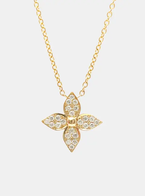 Louis Vuitton Star Blossom Diamond Necklace Pink Gold 18K Diamond Pendant Necklace Pink Gold