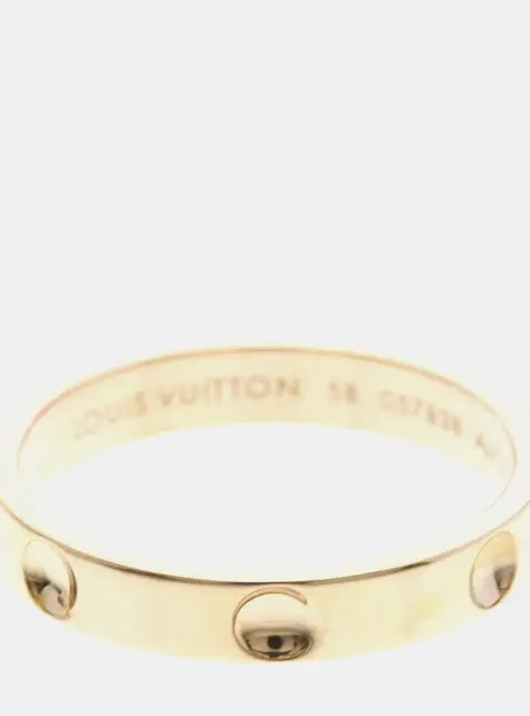 Louis Vuitton Empreinte 18k Pink Gold Band Ring