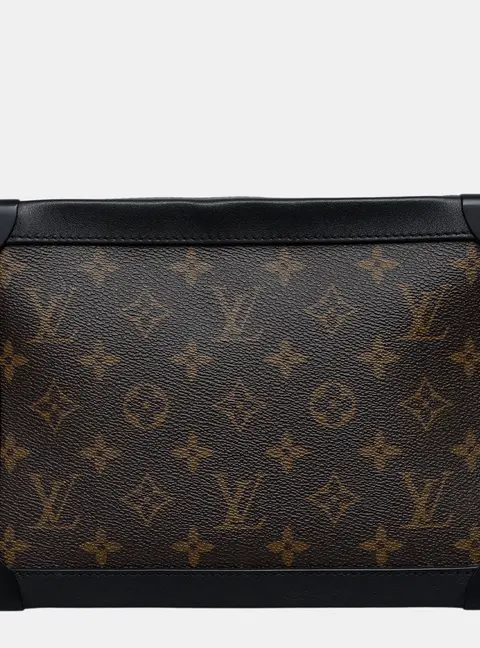 Louis Vuitton Soft Trunk PM Brown Black Monogram Canvas Coated Canvas Leather Shoulder Bag