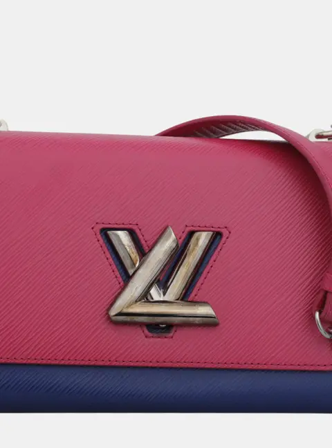 Louis Vuitton Twist MM Pink Blue Epi Leather Shoulder Bag