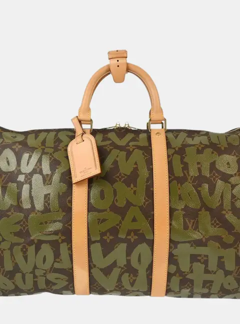 Louis Vuitton Khaki Monogram Graffiti Keepall 50 Duffle bag