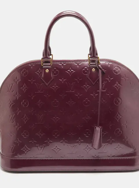 Louis Vuitton Large Purple Patent Leather Satchel
