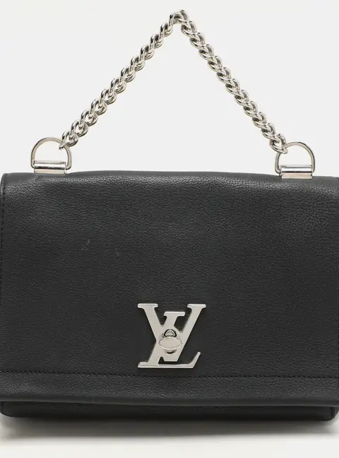 Louis Vuitton Lockme II Black Leather Satchel