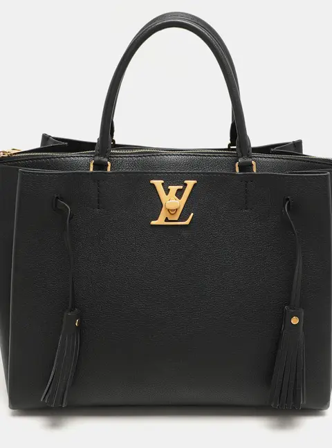 Louis Vuitton lockmeto Black Leather Totes Bag