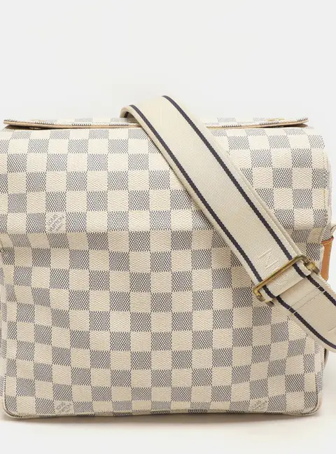 Louis Vuitton Naviglio Grey Canvas and Leather Crossbody Bags