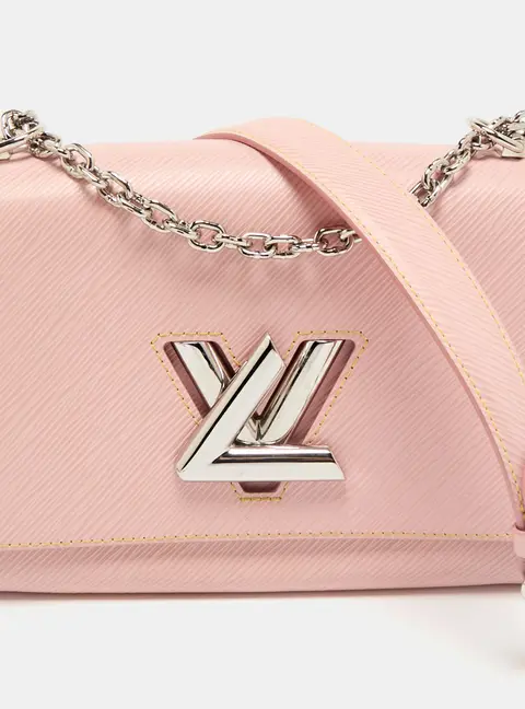 Louis Vuitton Rose Ballerine Epi Leather Twist Chain MM Bag