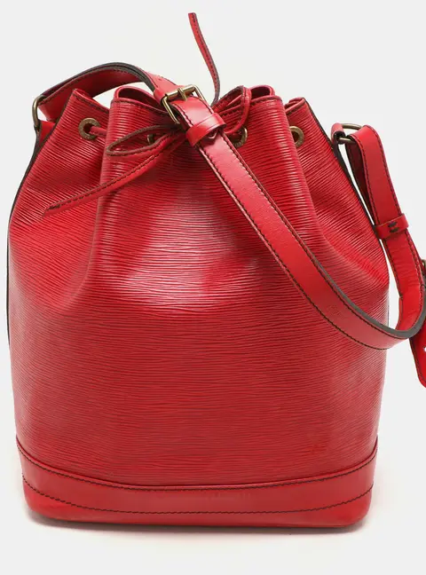 Louis Vuitton Noe Red Leather Bucket bag