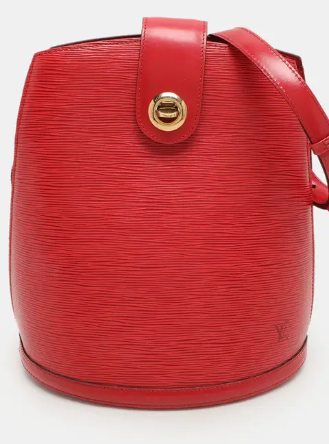 Louis Vuitton Red Epi Leather Cluny Bucket Bag