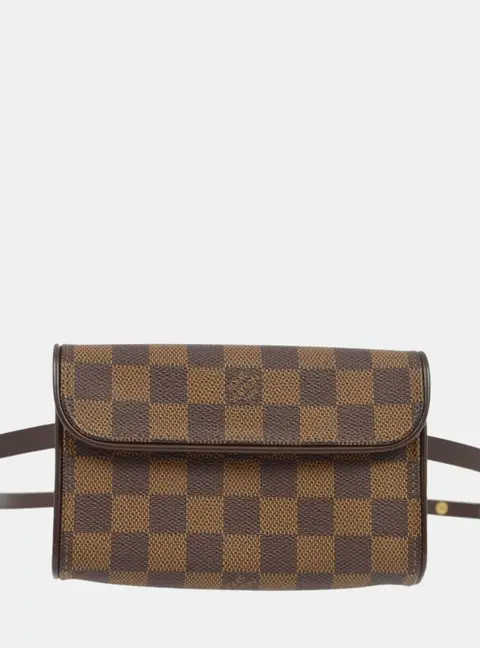 Louis Vuitton Damier Ebene Canvas Pochette Florentine Belt Bum Bag