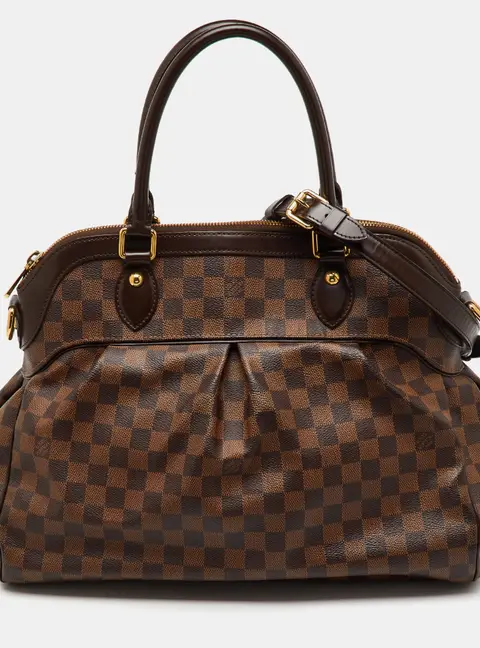 Louis Vuitton Trevi Medium Brown Coated Canvas and Leather Satchel