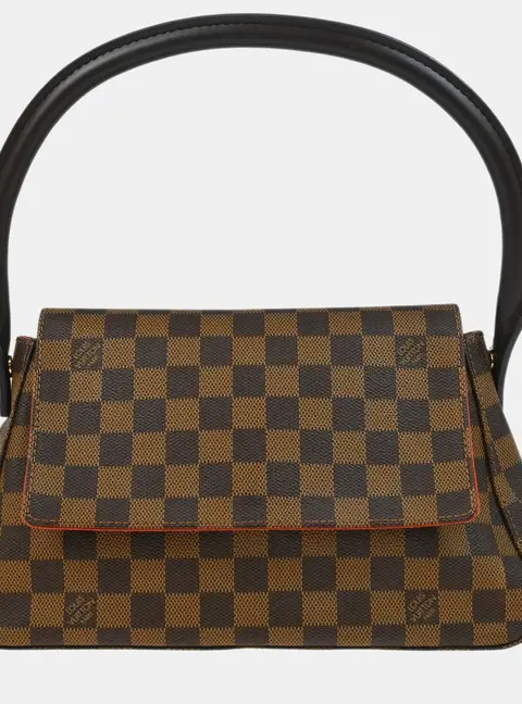Louis Vuitton Mini Looping PM Ebene Damier Canvas Top Handle Bag