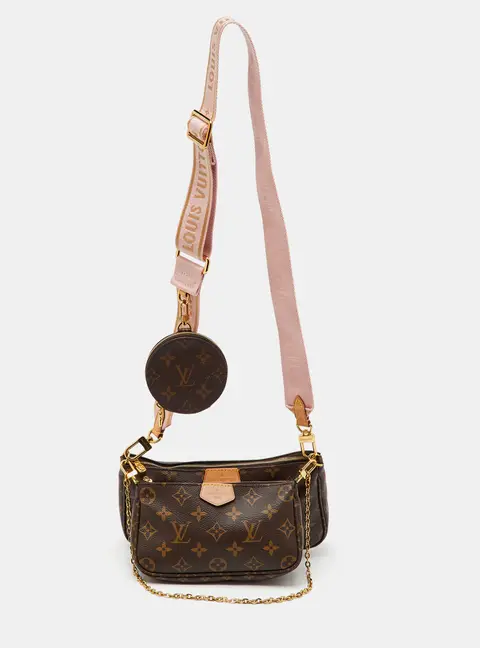 Louis Vuitton Rose Pink Monogram Canvas Multi Pochette Accessoires Bag