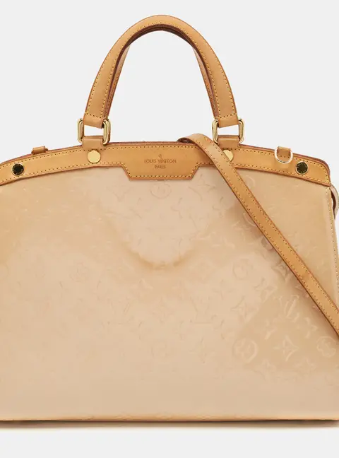 Louis Vuitton Brea Medium Beige Patent Leather Satchel