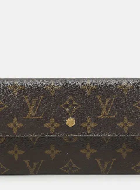 Louis Vuitton Brown Coated Canvas and Coated Canvas Continental Wallet