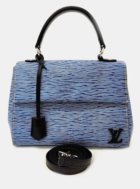 Louis Vuitton Clooney BB Blue Epi Leather Top Handle Bag
