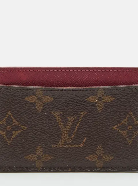 Louis Vuitton Pink Coated Canvas and Leather Card Holder