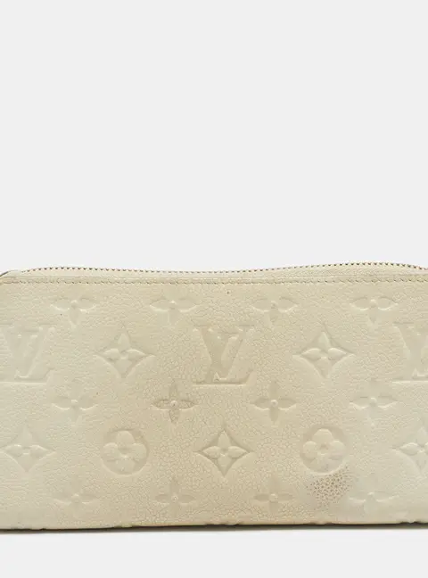 Louis Vuitton Zippy White Patent Leather and Patent Leather Continental Wallet