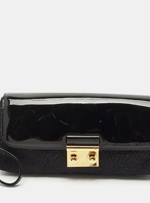 Louis Vuitton Dentelle Black Nylon and Patent Leather Pochette
