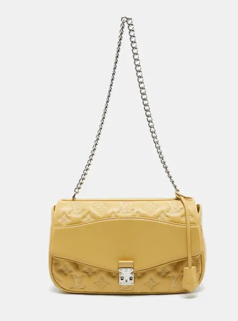 Louis Vuitton Yellow Monogram Puffy Leather Mama Broderie Bag