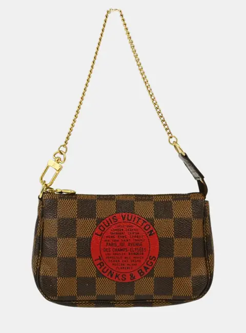 Louis Vuitton T&B Mini Brown Damier Ebene Coated Canvas Clutch Bag