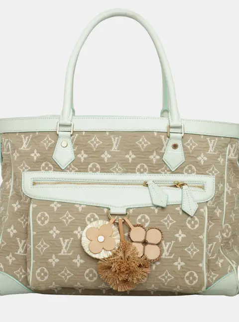 Louis Vuitton Cabas GM Sabbia Beige Canvas Leather Tote Bag