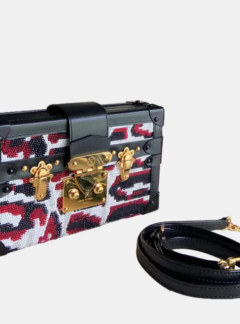 Louis Vuitton Petite Malle PM Multicolor Sequin Embellished Canvas Crossbody Bag