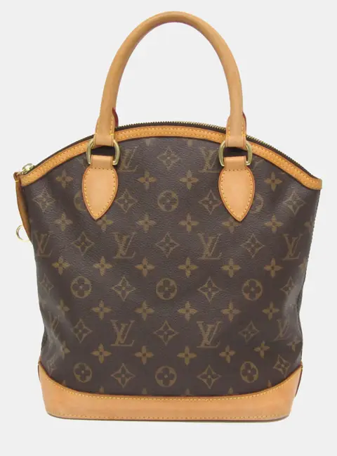 Louis Vuitton Lockit MM Brown Monogram Canvas Top Handle Bag