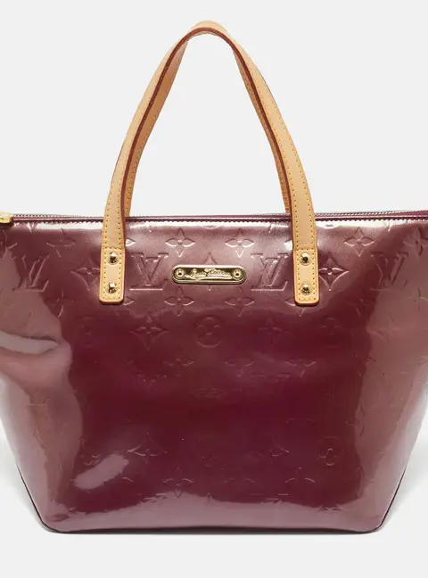 Louis Vuitton Bellevue Small Purple Leather and Patent Leather Shopper Tote
