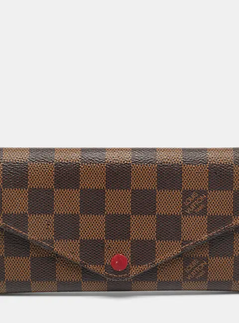Louis Vuitton Josephine Red Coated Canvas Trifold Wallet