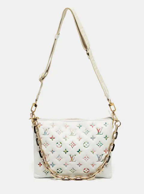 Louis Vuitton Monogram Garden Embossed Leather Coussin PM Bag