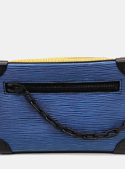 Louis Vuitton Soft Trunk Mini Crossbody Blue Epi Leather Crossbody Bag