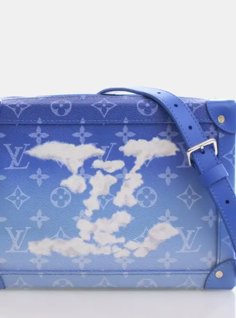Louis Vuitton Soft Trunk Messenger Blue Monogram Canvas Shoulder Bag