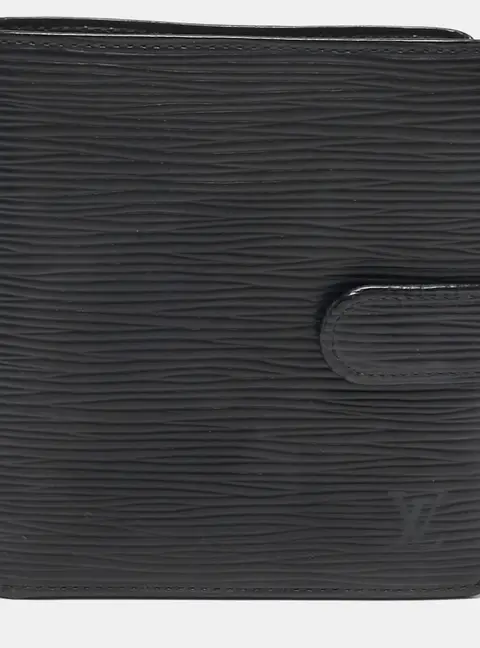 Louis Vuitton Porte Billets Black Epi Leather Wallet