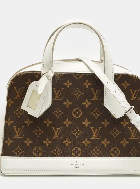 Louis Vuitton Dora PM White Monogram Canvas Bag