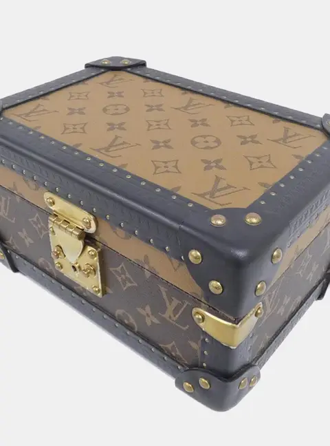 Louis Vuitton Coffret Tresor 24cm Monogram Reverse Canvas Jewelry Box Bag