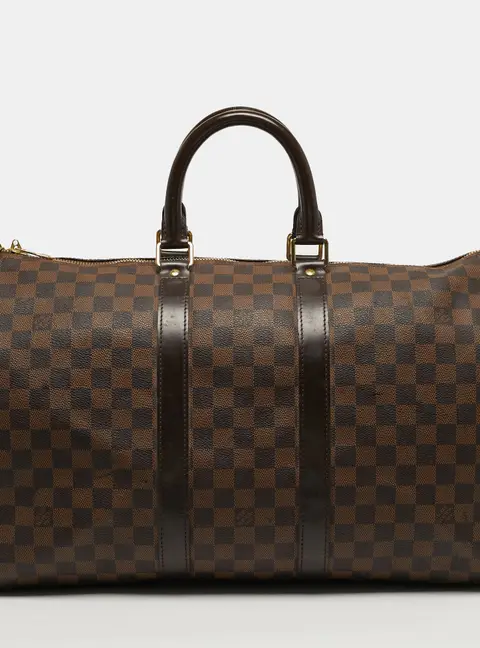 Louis Vuitton Keepall Bandouliere 45 Damier Ebene Canvas Bag