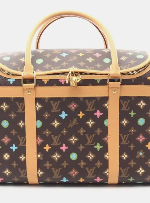 Louis Vuitton Sac Chiyan NM Brown Multicolor Coated Canvas Leather Briefcase Bag