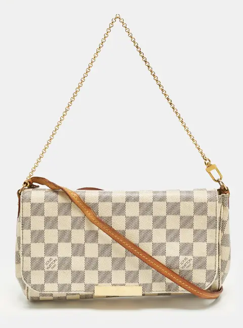 Louis Vuitton Favorite MM Damier Azur Canvas Bag