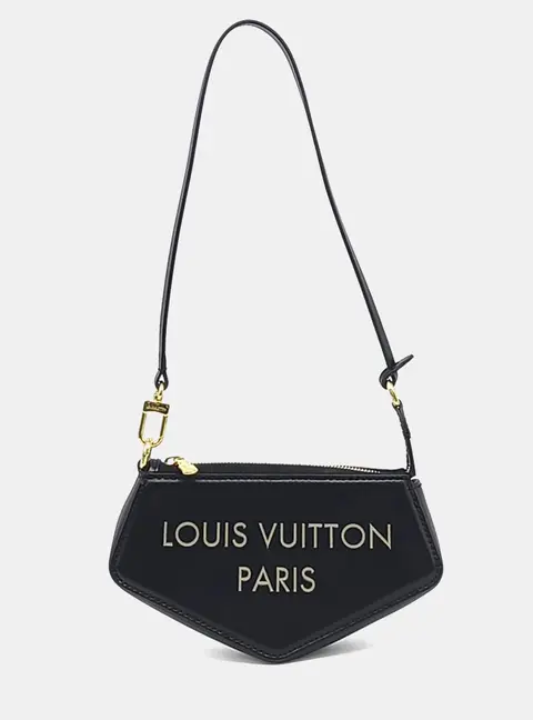 Louis Vuitton Pochette Ecuisson Black Leather Shoulder Bag