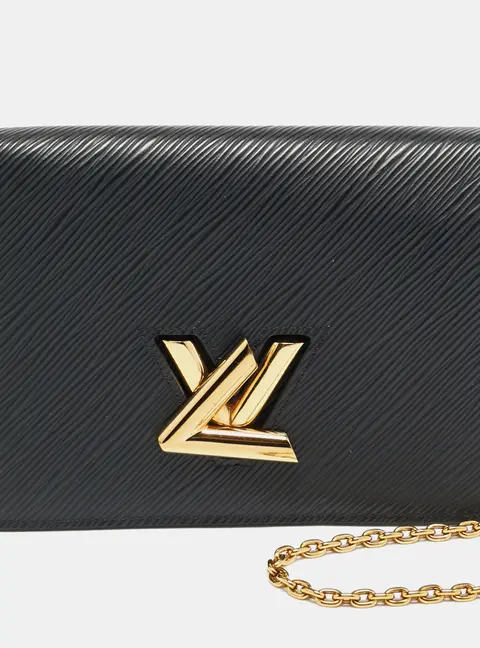 Louis Vuitton Twist Belt Black Epi Leather Chain Pouch
