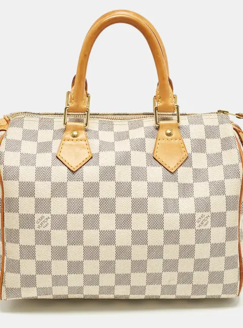 Louis Vuitton Speedy 25 Damier Azur Canvas Bag
